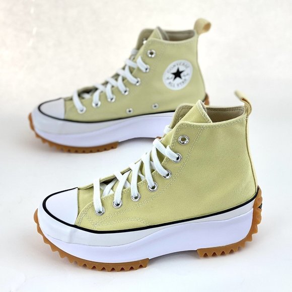 Converse Run Star Hike Lemon Gum Women's Shoes Sneakers Platform Yellow White - Picture 3 of 11